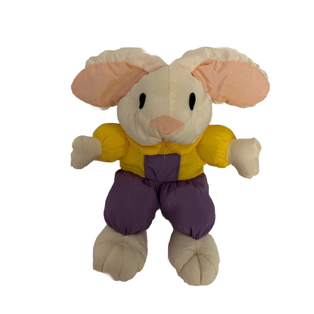 Easter Bunny Rabbit Nylon Plush 8" Vintage 1994 International Silver